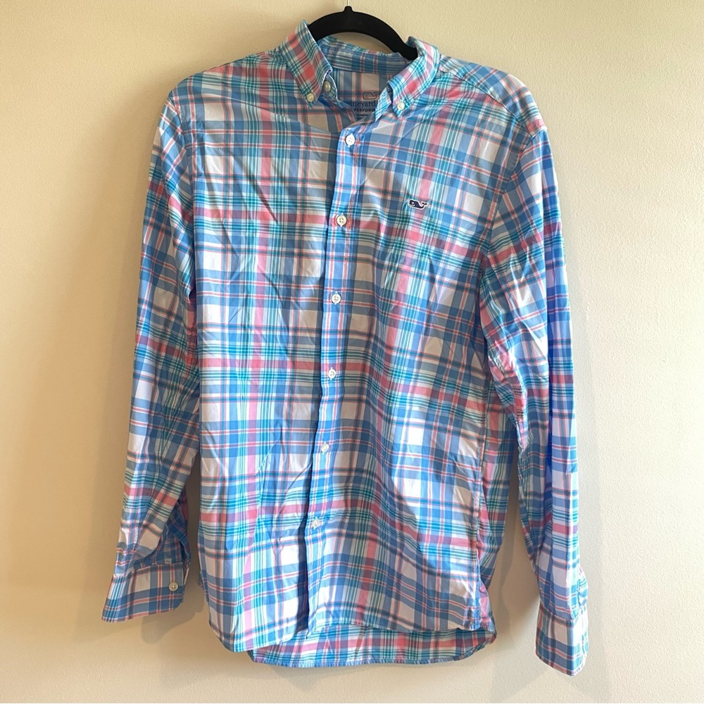 Vineyard Vines Performance Classic Fit Whale Shirt Long sleeve button down